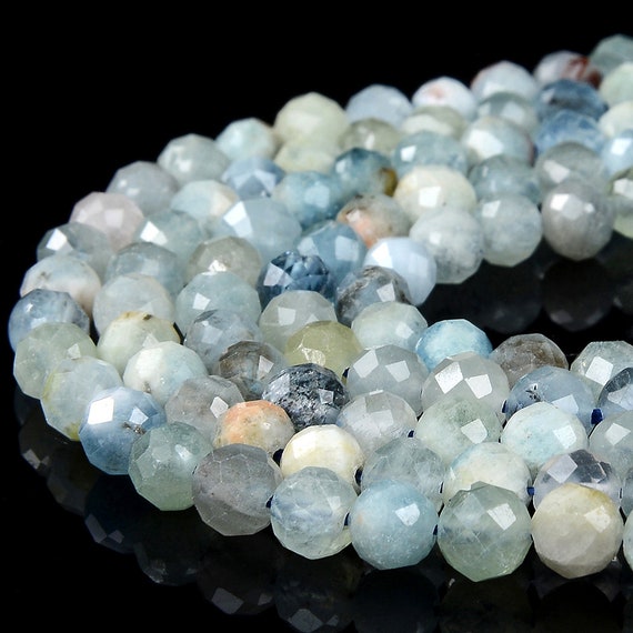 Natural Aquamarine Gemstone Grade A Micro Faceted Round 6mm Loose Beads Bulk Lot 1,2,6,12 And 50 (p94) Natural Aquamarine Gemstone Grade A Micro Faceted Round 6mm Loose Beads Bulk Lot 1,2,6,12 And 50 (p94)