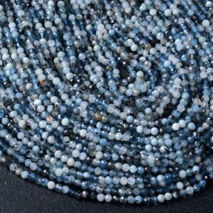 Natural Aquamarine Rare Devil Blue Gemstone Grade AA Micro Faceted Round 2MM 3MM Loose Beads 15 inch Full Strand BULK LOT (P31) Natural Aquamarine Rare Devil Blue Gemstone Grade AA Micro Faceted Round 2MM 3MM Loose Beads 15 inch Full Strand BULK LOT (P31)