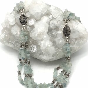 Aquamarine Beaded Necklace
