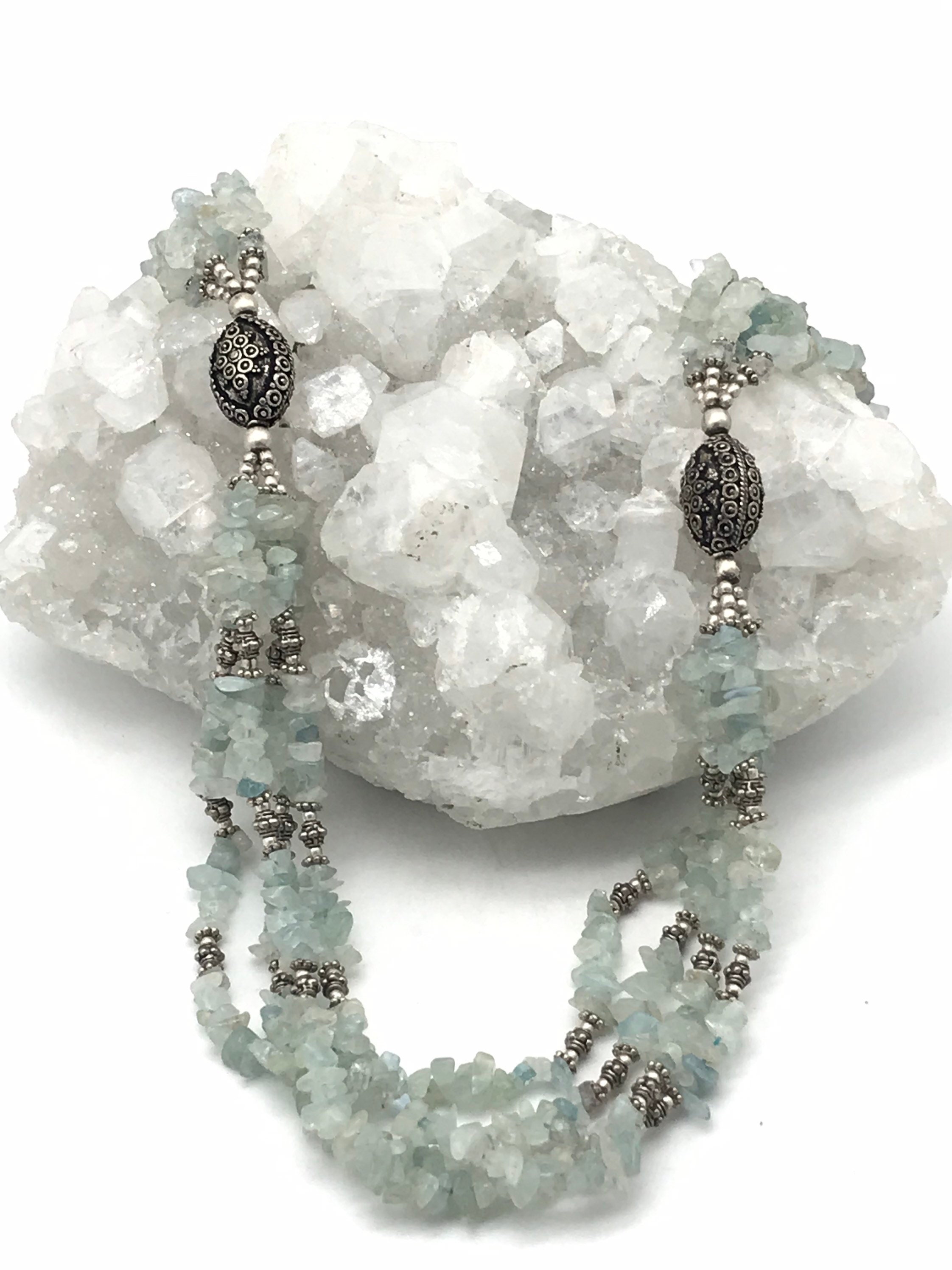 Aquamarine Beaded Necklace