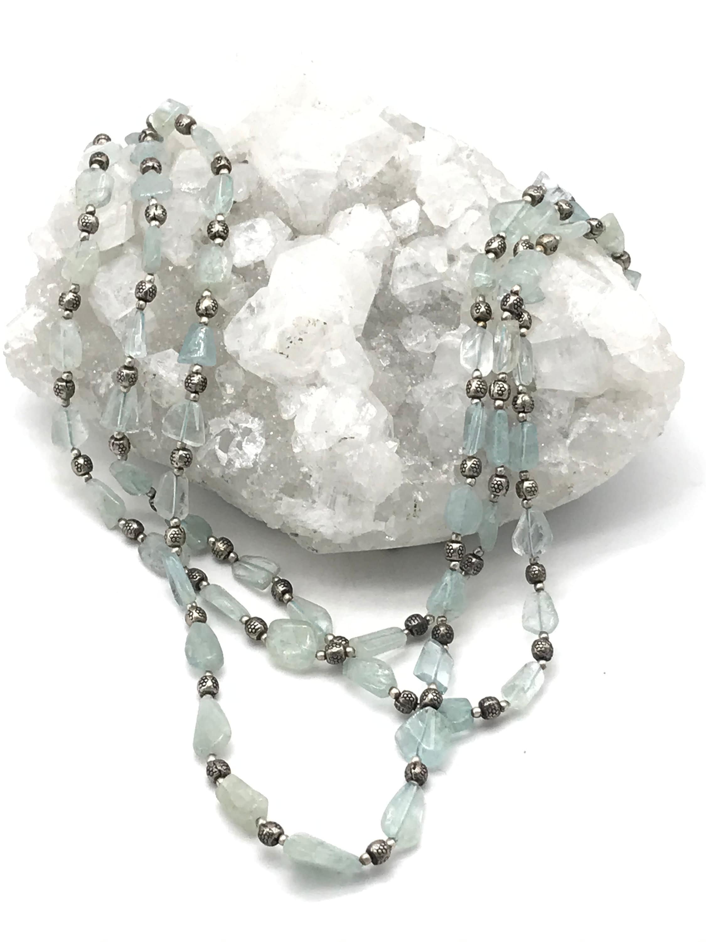 Aquamarine Beaded Necklace