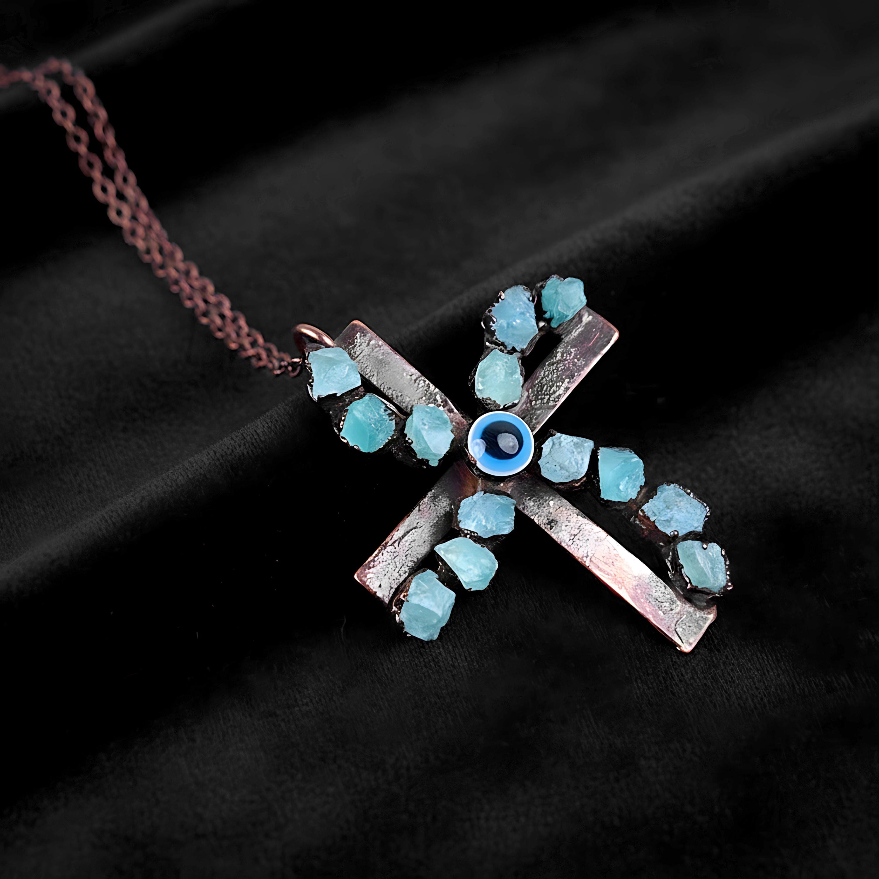 Aquamarine Necklace, Gemstone Necklace, Rough Stone Necklace, Birthstone Necklace, Necklace For Her, Necklace For Women, Gift For Her