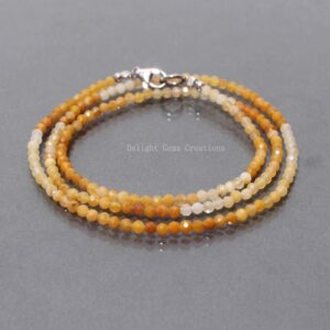 Heliodor Aquamarine Beaded Necklace, 2.5mm Faceted Gemstone, 18" Heliodor Aquamarine Beaded Necklace, 2.5mm Faceted Gemstone, 18"