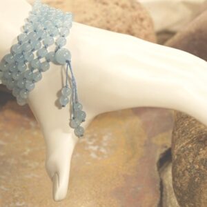 Aquamarine Mala Necklace • 108+ • 6mm And 8mm • Ocean Energy Jewelry Stone Of Courage • Throat Chakra • Communication • A4023 Aquamarine Mala Necklace • 108+ • 6mm And 8mm • Ocean Energy Jewelry Stone Of Courage • Throat Chakra • Communication • A4023