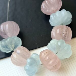 Aquamarine Melon Beads, 9-11mm Natural Aquamarine Carved Melon Beads, Multi Aquamarine For Jewelry Aquamarine for Necklace - PPH26 Aquamarine Melon Beads, 9-11mm Natural Aquamarine Carved Melon Beads, Multi Aquamarine For Jewelry Aquamarine for Necklace - PPH26