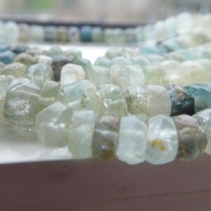 Multi aquamarine rondelle 6mm beads- 6in strand gemstone -necklace jewelry making-natural craft beads Multi aquamarine rondelle 6mm beads- 6in strand gemstone -necklace jewelry making-natural craft beads