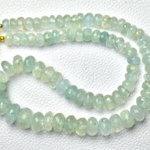 Natural Aquamarine Rondelle Necklace Beads 8mm To 13mm Faceted Rondelle Gemstone Bead Aquamarine Beads Necklace 17 Inches Strand No3041 Natural Aquamarine Rondelle Necklace Beads 8mm To 13mm Faceted Rondelle Gemstone Bead Aquamarine Beads Necklace 17 Inches Strand No3041