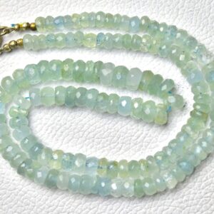 Natural Aquamarine Rondelle Neckalce Beads 4.5mm To 7.5mm Faceted Rondelle Gemstone Aquamarine Beads Necklace 18 Inches Strand No3033 Natural Aquamarine Rondelle Neckalce Beads 4.5mm To 7.5mm Faceted Rondelle Gemstone Aquamarine Beads Necklace 18 Inches Strand No3033