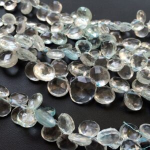 10-11mm Aquamarine Faceted Heart Beads, Aquamarine Heart Beads, Blue Aquamarine Bead For Jewelry (12pcs To 36pcs Options) 10-11mm Aquamarine Faceted Heart Beads, Aquamarine Heart Beads, Blue Aquamarine Bead For Jewelry (12pcs To 36pcs Options)