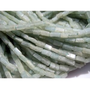 5-7mm Aquamarine Box Beads, Aquamarine Long Box Beads, 13 Inch Aquamarine Beads For Jewelry, Aquamarine (1st To 5st Options)