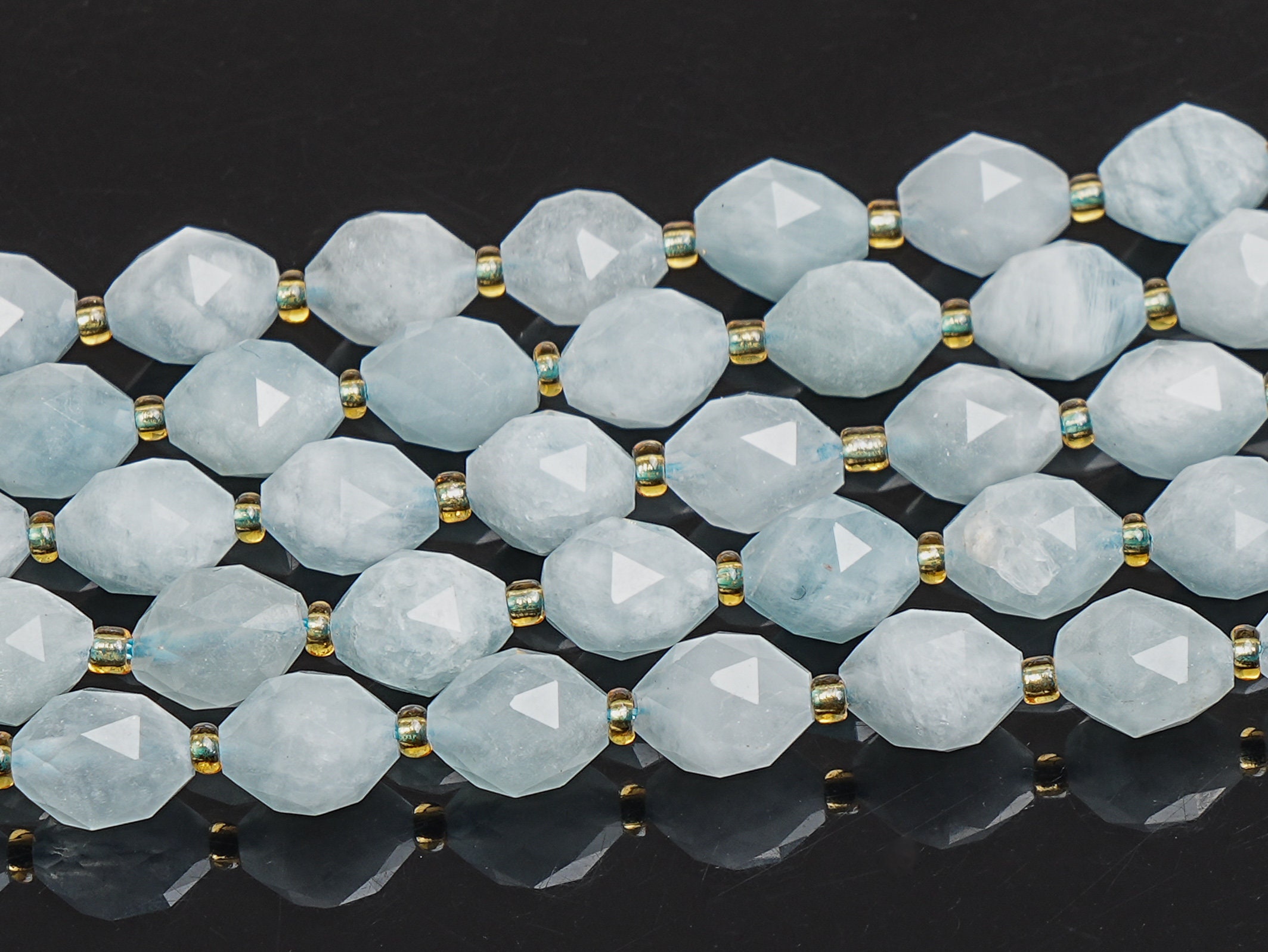 8mm Light Blue Aquamarine Beads Grade Aa Genuine Natural Gemstone Drum Barrel Rice Bead Loose Beads 15"/7.5" Bulk Lot Options 8mm Light Blue Aquamarine Beads Grade Aa Genuine Natural Gemstone Drum Barrel Rice Bead Loose Beads 15"/7.5" Bulk Lot Options