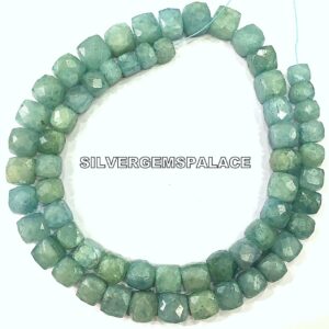 Extremely Rare~Aquamarine Faceted Cube Beads Aquamarine Box Beads Real Aquamarine Gemstone Beads Aquamarine Strand Jewelry Making Beads.