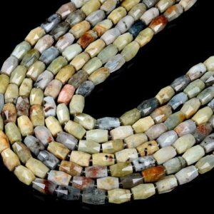 Natural Aquamarine Heliodor Beryl Gemstone 10X14MMFaceted Barrel Tube Loose Beads BULK LOT 1,2,6,12 and 50 (D419)