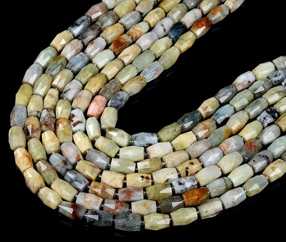 Natural Aquamarine Heliodor Beryl Gemstone 10x14mmfaceted Barrel Tube Loose Beads Bulk Lot 1,2,6,12 And 50 (d419)