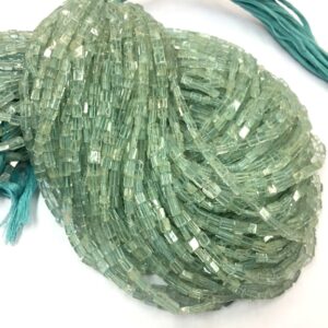 Natural Aquamarine Smooth Rectangle Beads 4mm Gemstone Beads 14" 10 Strand Wholesale price