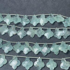 Top Quality- Natural Aquamarine Fancy Cut Briolette Gemstone Beads Length- 8 Inch Strand Size- 5.5/9.5mm High Quality Beads For Sale