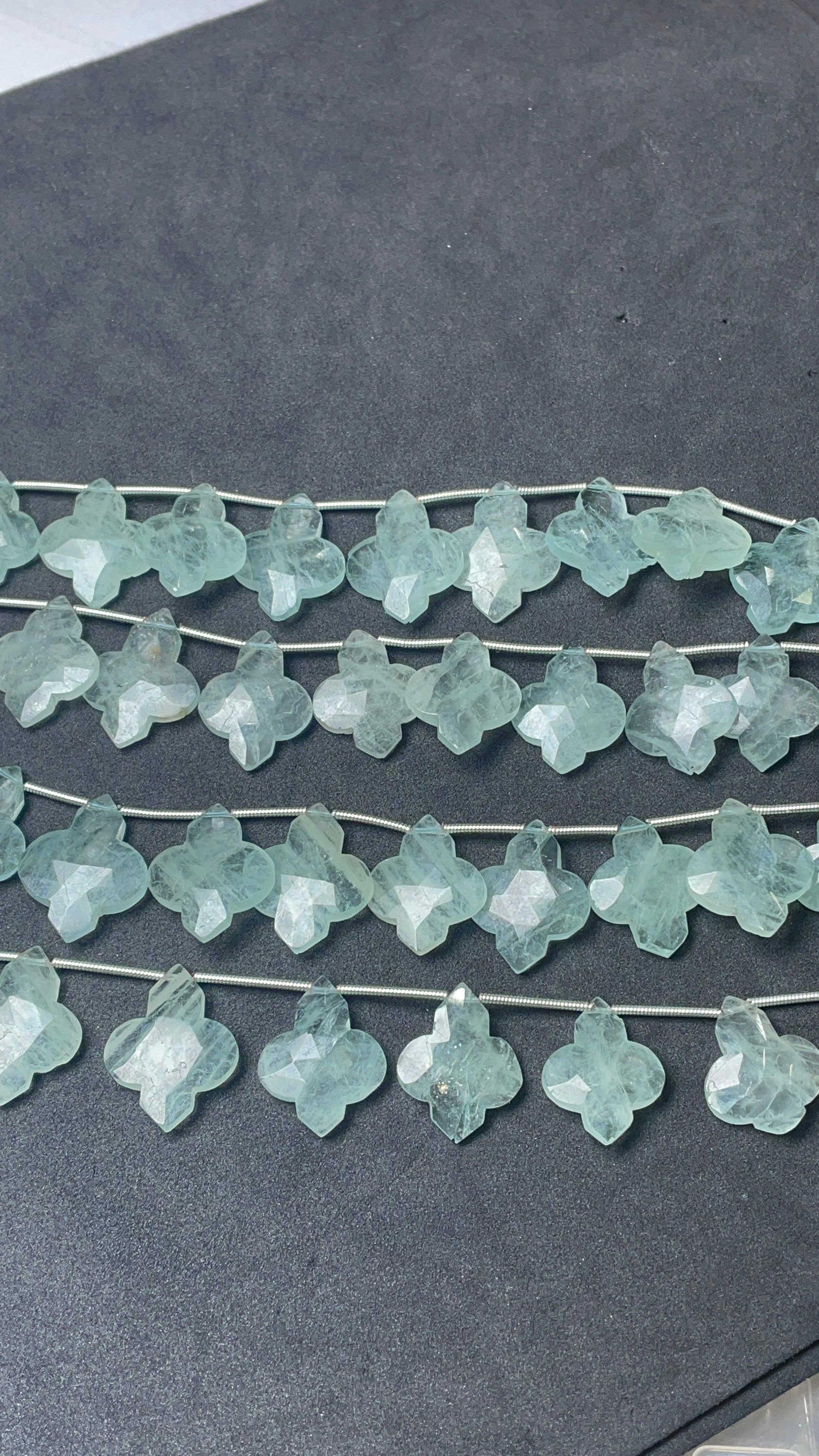 Top Quality- Natural Aquamarine Fancy Cut Briolette Gemstone Beads Length- 8 Inch Strand Size- 5.5/9.5mm High Quality Beads For Sale