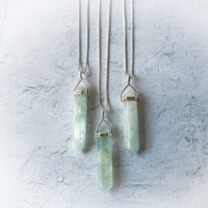 Aquamarine Gemstone Necklace, Genuine Aquamarine, Aquamarine Point, Sterling Aquamarine Pendant, March Birthstone, Gemstone Appeal, Gsa