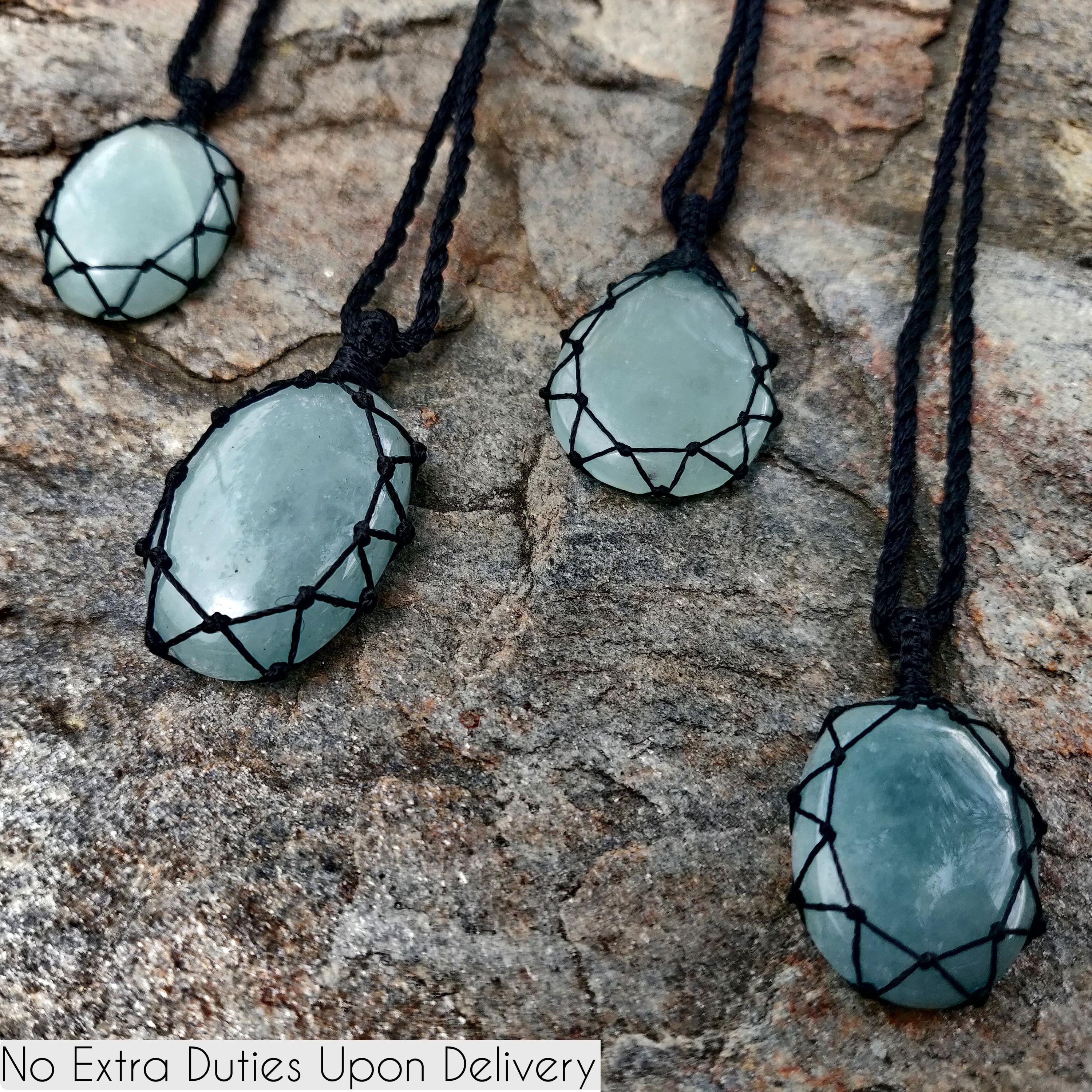 Genuine Aquamarine Necklace For Men And Women, Macrame Necklace, Aquamarine Crystal Pendant, Pisces & March Birthstone Necklace Genuine Aquamarine Necklace For Men And Women, Macrame Necklace, Aquamarine Crystal Pendant, Pisces & March Birthstone Necklace