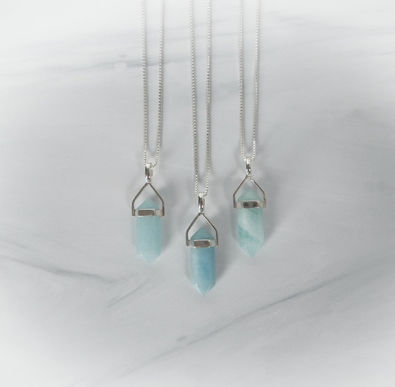 Aquamarine Necklace, Aquamarine Jewelry, Raw Aquamarine Necklace, Sterling Aquamarine Pendant,march Birthstone Jewelry, Gemstone Appeal, Gsa