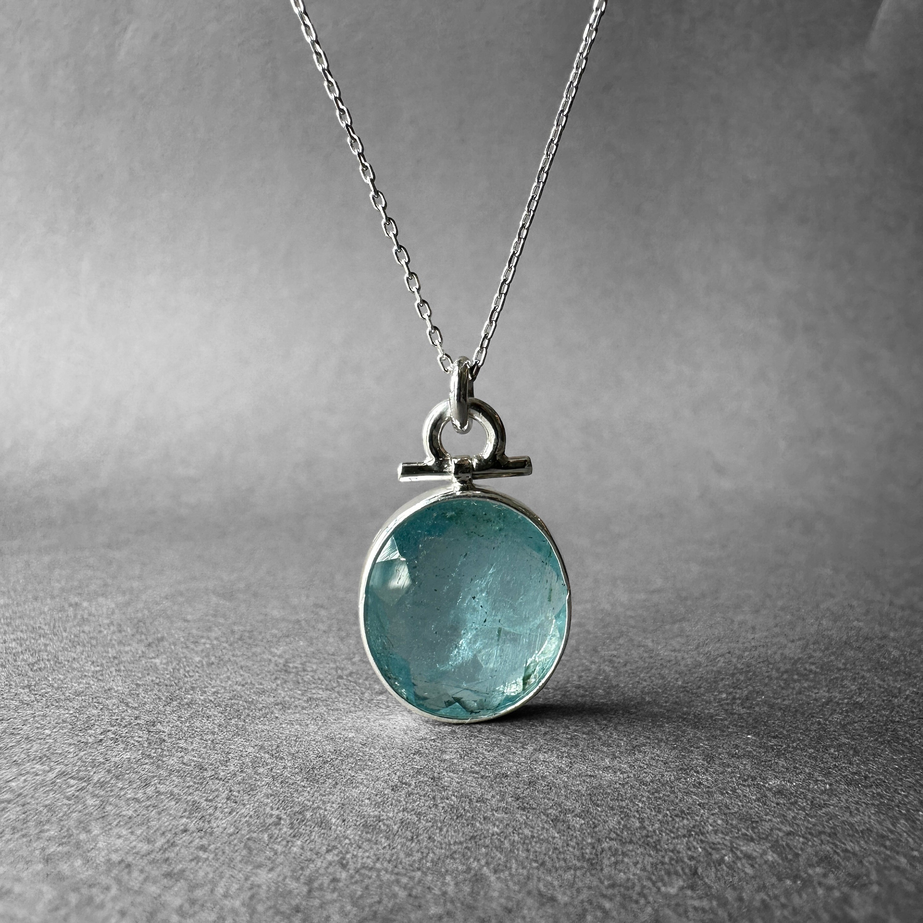 Vivid Blue Brazil Aquamarine Silver Necklace, Natural Aquamarine Gem Pendant, Blue Beryl Aquamarine Men Necklace, Elegant Skin Touch Design Vivid Blue Brazil Aquamarine Silver Necklace, Natural Aquamarine Gem Pendant, Blue Beryl Aquamarine Men Necklace, Elegant Skin Touch Design
