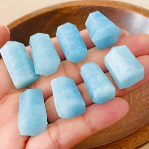 Mini Aquamarine Crystal Tower: Polished Gemstone Point (5-8 Grams)