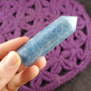 Aquamarine Tower Polished Crystal Point Stones Crystals Self Standing Obelisk Natural gemmy throat chakra