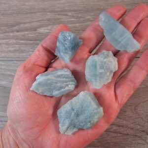 Aquamarine 1 Inch + Raw Brazilian Stone
