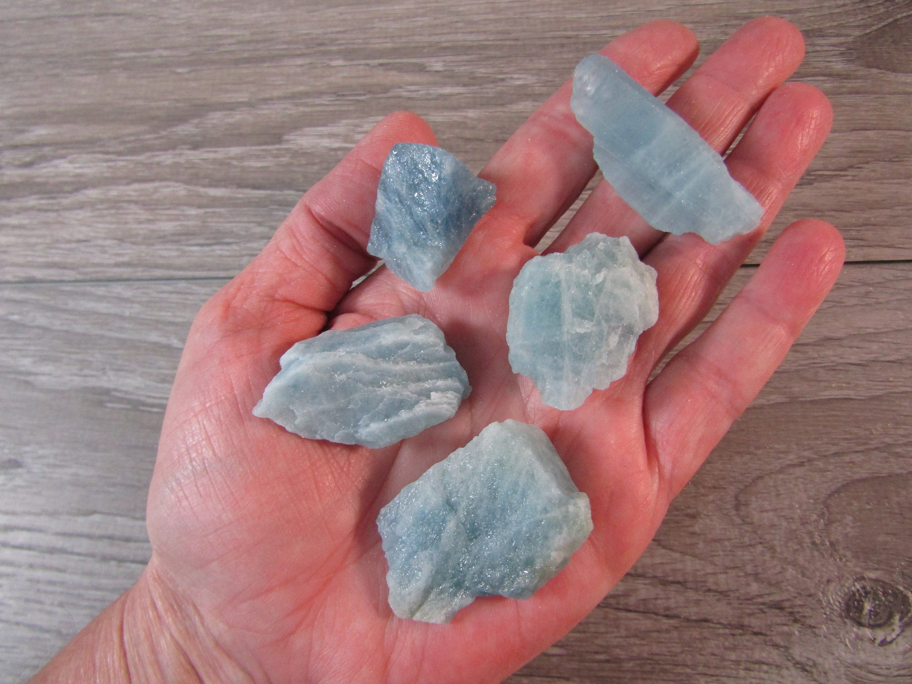 Aquamarine 1 Inch + Raw Brazilian Stone