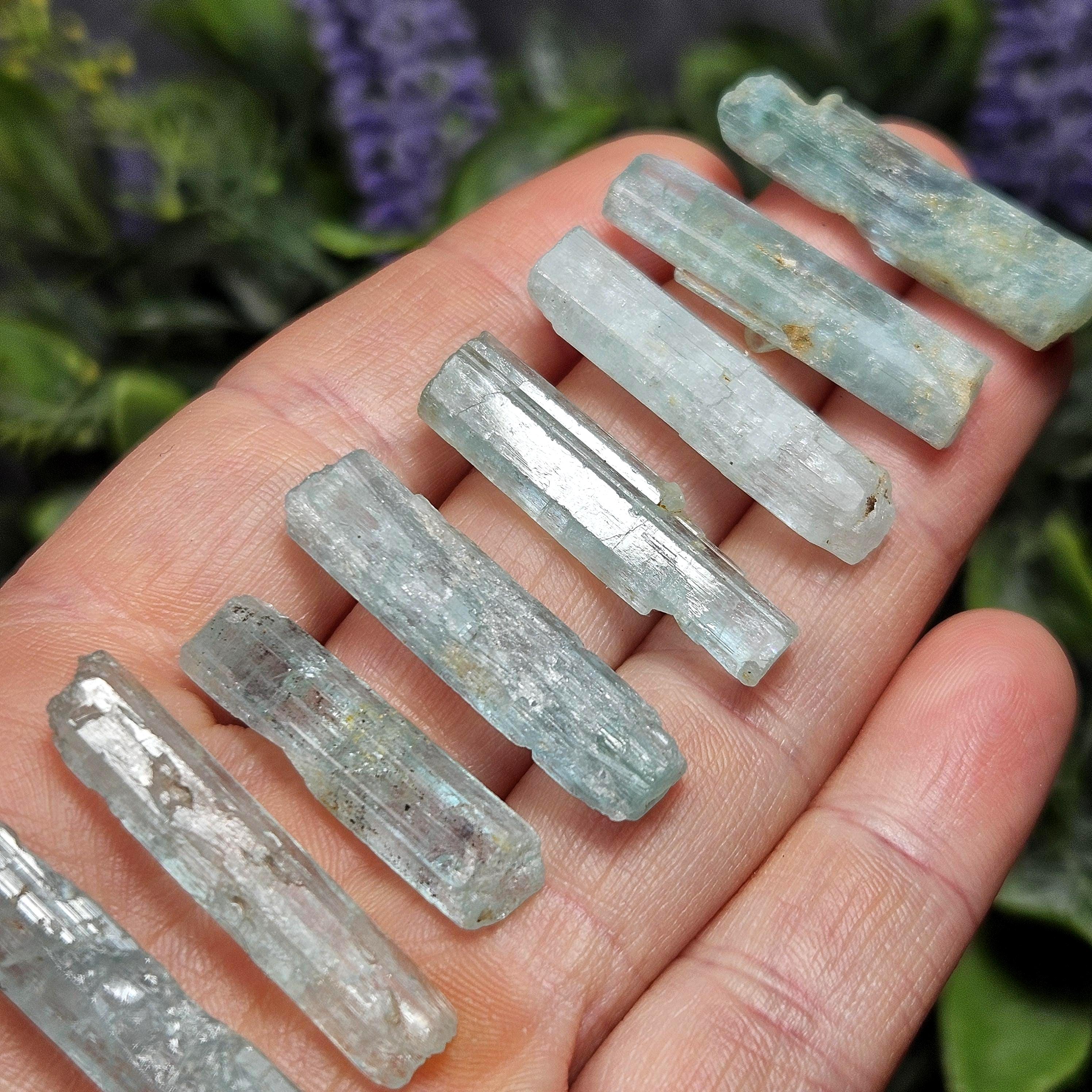 Aquamarine Crystal (1"+) Nigerian Blue Aquamarine Stone, Natural Crystal, Raw Aquamarine