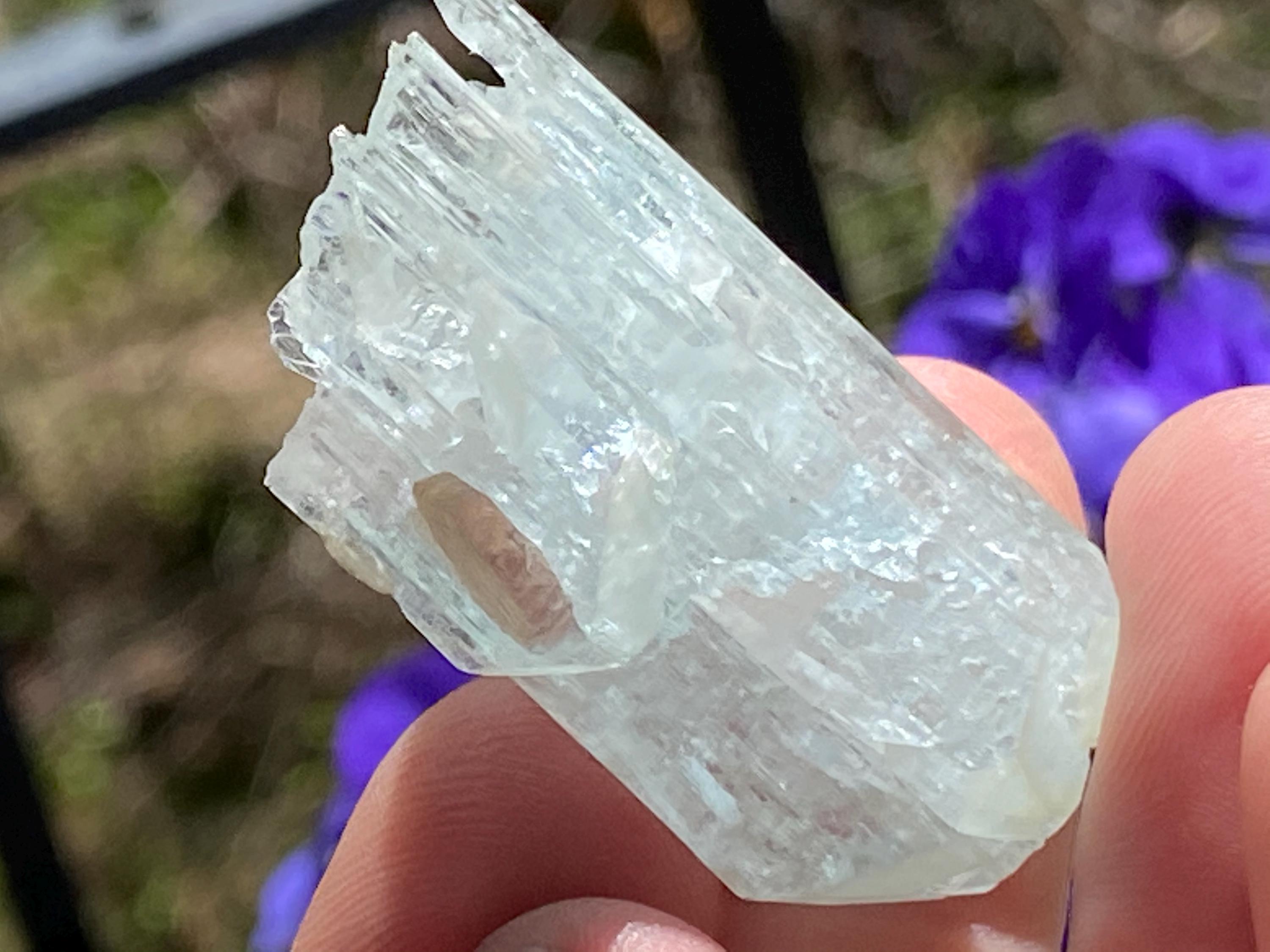 Aquamarine Crystal Large Skeletal Elestial Self Healed Natural Museum Grade Specimen