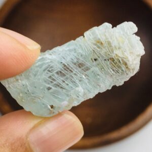 Raw Aquamarine Crystal: Light Blue Beryl Gemstone (8.9g)
