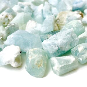 Raw Aquamarine Crystal: Light Blue Beryl Gemstone (20-35mm)