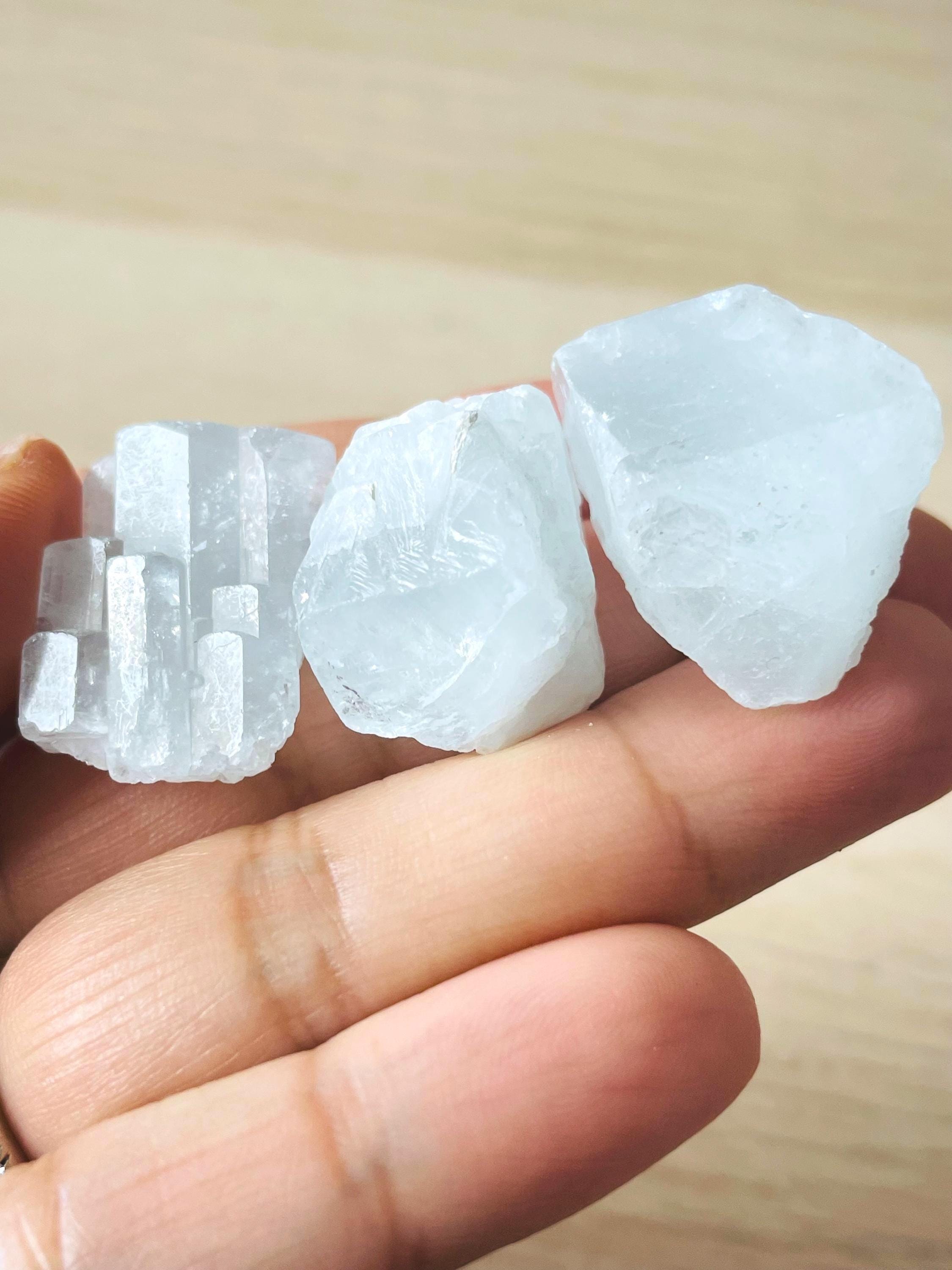 Raw Aquamarine Crystal Lot, Terminated Light Blue Beryl Gemstones (27.5g)