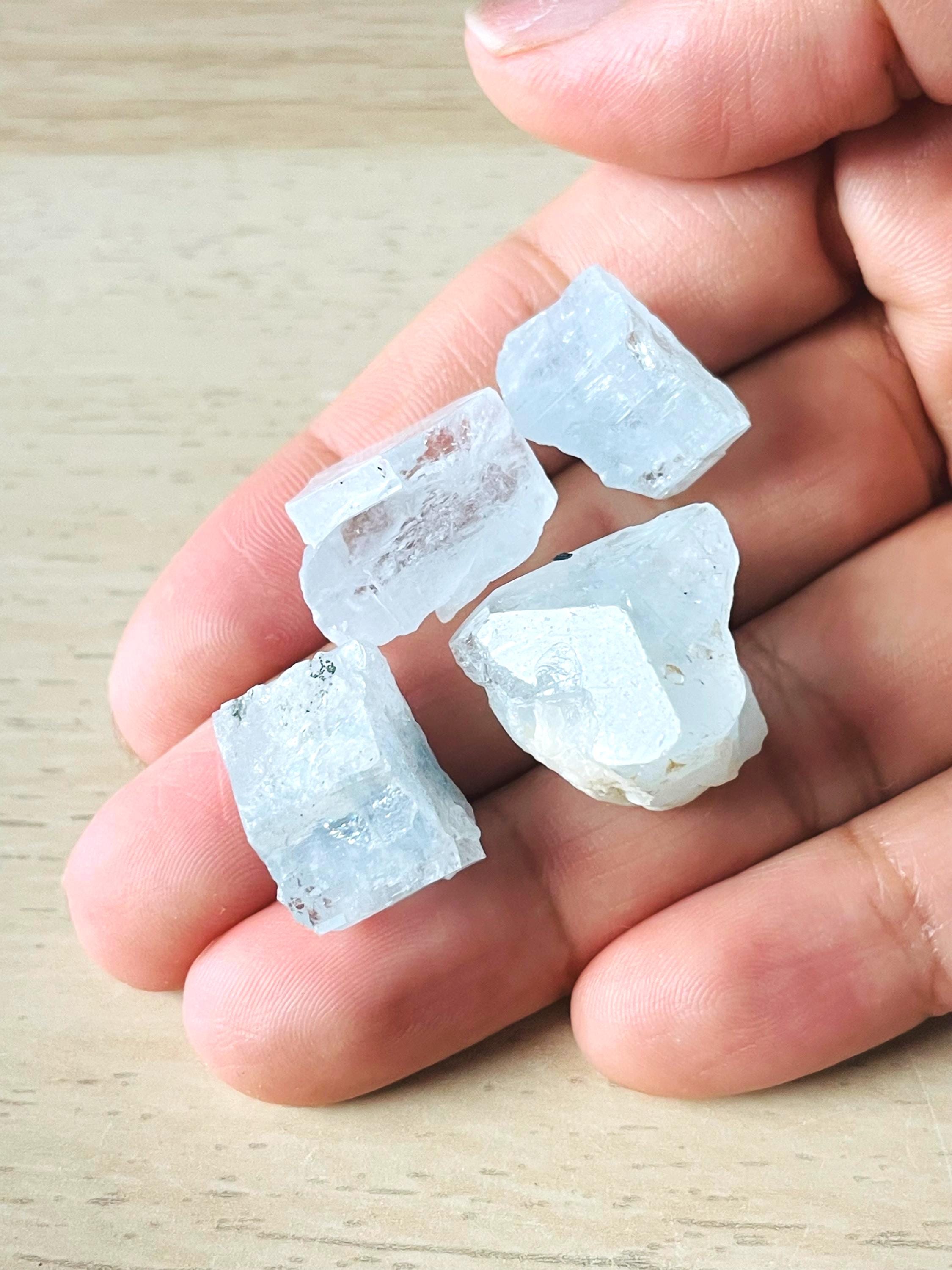 Raw Aquamarine Crystal Lot, Terminated  Light Blue Beryl Gemstones (17.1g)