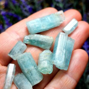 Raw Aquamarine Crystal: Nigerian Blue Aquamarine Stone, Natural Crystal