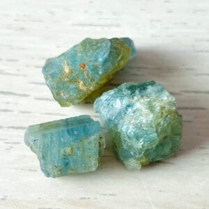 Raw Aquamarine Crystals (10.6g) Rough Aquamarine Stones, Blue Natural Gemstone Raw Crystals