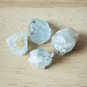 Raw Aquamarine Crystals (12.2g) Rough Aquamarine Stones, Clear Blue Natural Gemstone Raw Crystals