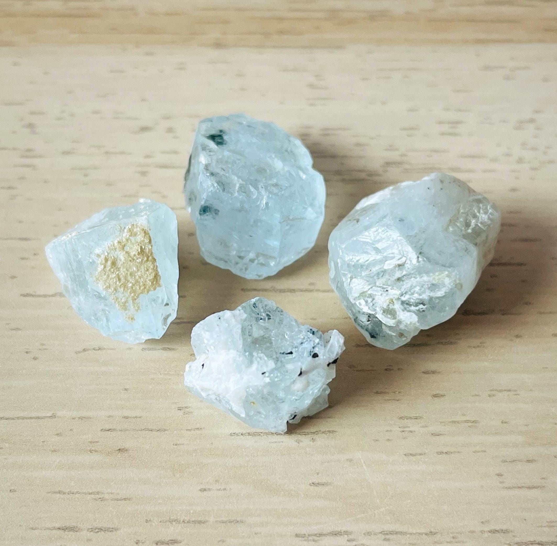 Raw Aquamarine Crystals (12.2g) Rough Aquamarine Stones, Clear Blue Natural Gemstone Raw Crystals Raw Aquamarine Crystals (12.2g) Rough Aquamarine Stones, Clear Blue Natural Gemstone Raw Crystals
