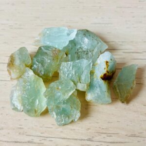 Raw Aquamarine Crystals (17.7g) Rough Aquamarine Stones, Blue Brown Natural Gemstone Raw Crystals