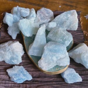 Raw Aquamarine Crystals, Rough Healing Crystals, Tranquility, Intuitively Chosen