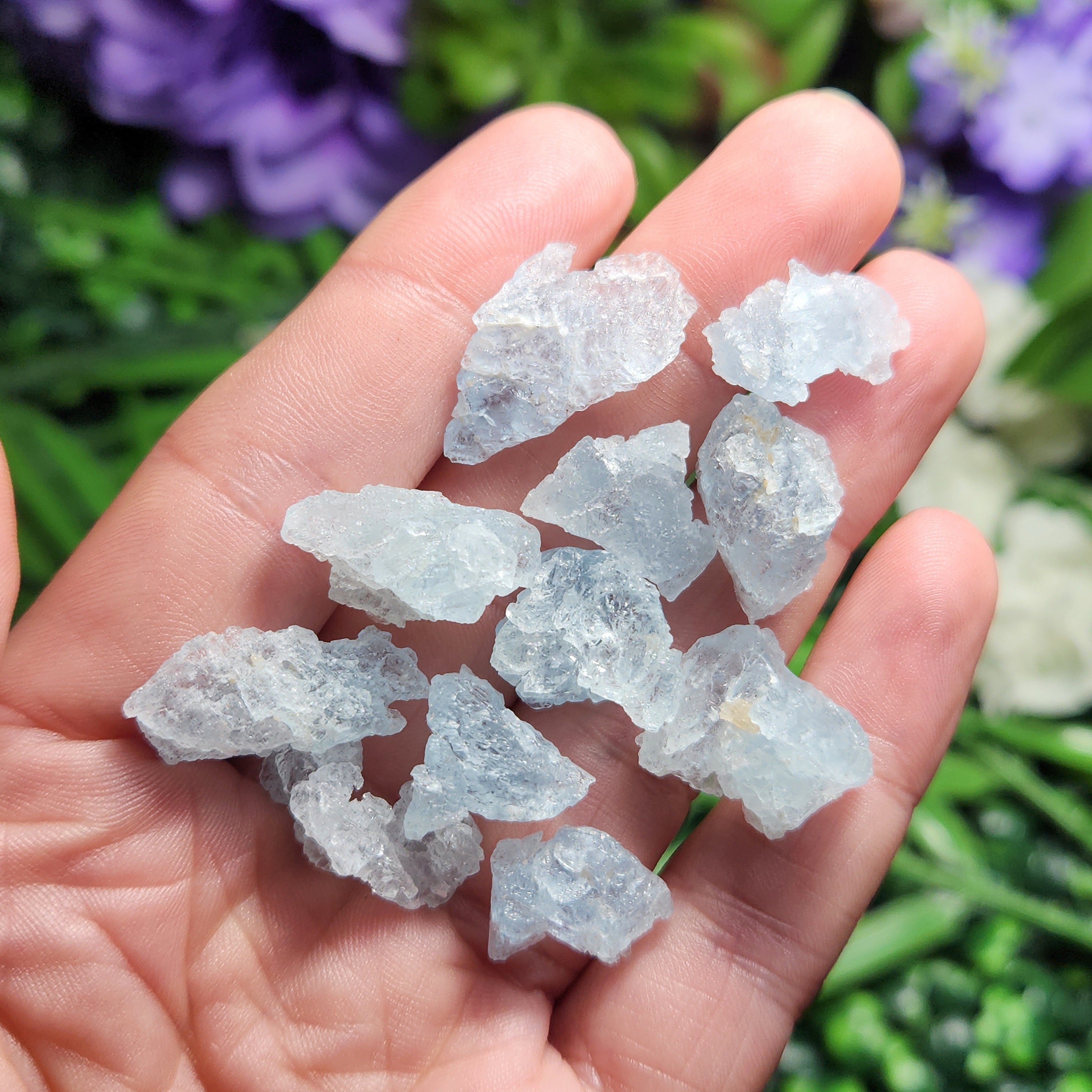 Etched Raw Aquamarine Crystal Specimen: Light Blue Aquamarine