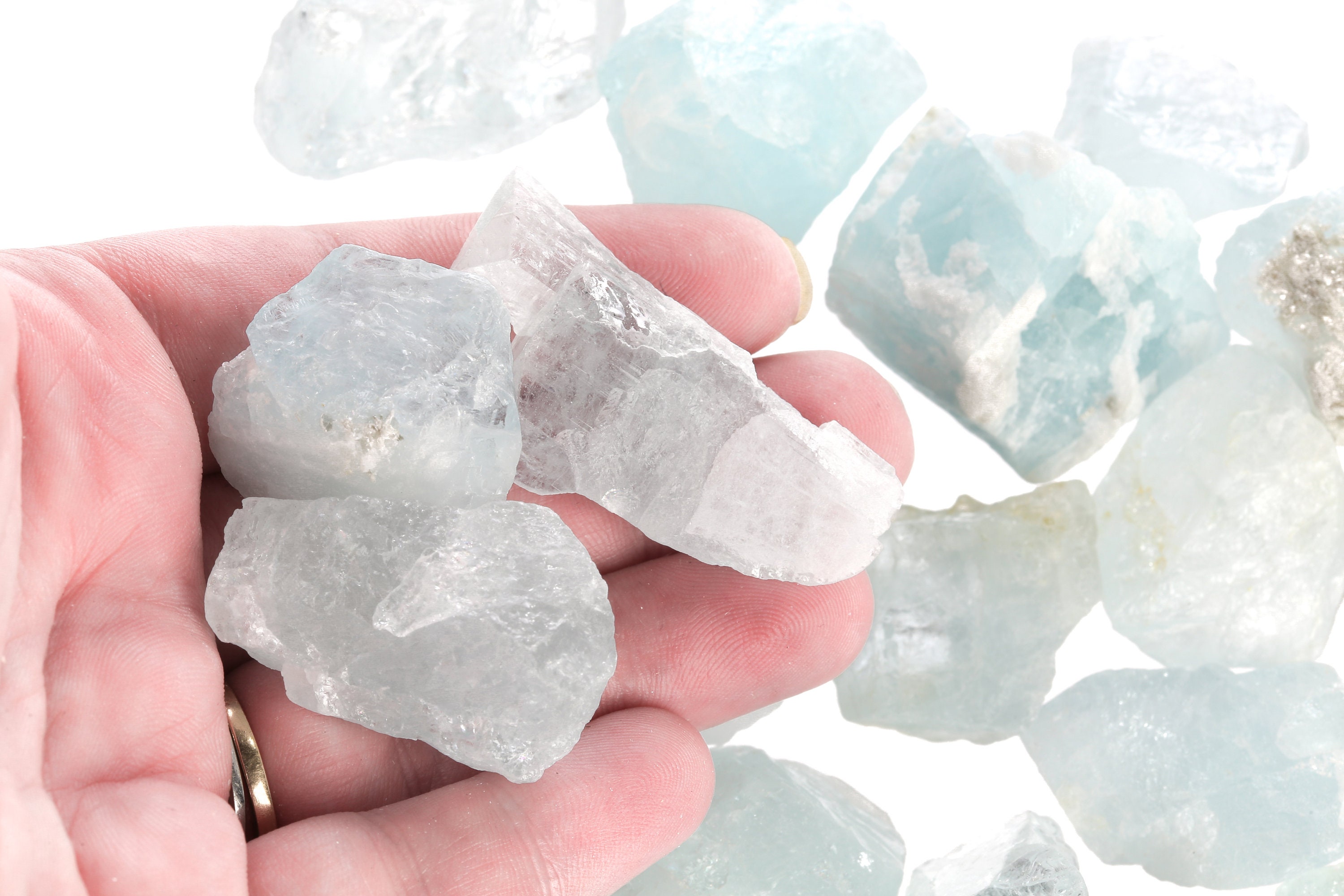 Medium Raw Aquamarine Pieces, Rough Aquamarine Uncut, Aquamarine Crystals, March Birthstone, Rough Gemstones, Raw Gemstones, Caqua002
