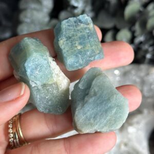Raw Aquamarine  , rough Aquamarine chunk