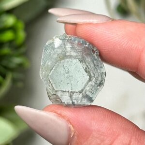 Aquamarine Slice , 2g , - #5 (raw Blue Crystal Specimen, Throat Chakra, Healing Stone, Peace)