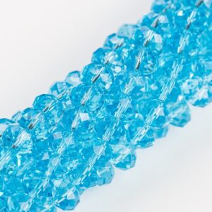 10mm Crystal Rondelle -1 or 5 or 10 STRANDS- Aquamarine 10mm Crystal Rondelle -1 or 5 or 10 STRANDS- Aquamarine