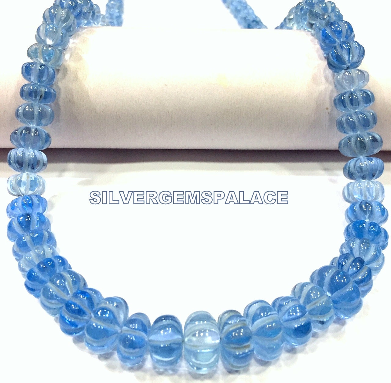 Extremely Rare~aquamarine Melon Beads Aquamarine Rondelle Beads Aquamarine Strand Aquamarine Gemstone Beads Stunning Aquamarine Beads.