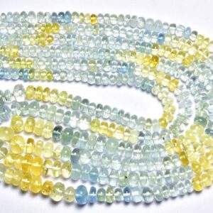 Heliodor and Aquamarine Rondelle Beads -Superb Beautiful Natural Smooth Heliodor Aquamarine Rondelle - Size is 5 - 7 mm #52 Heliodor and Aquamarine Rondelle Beads -Superb Beautiful Natural Smooth Heliodor Aquamarine Rondelle - Size is 5 - 7 mm #52