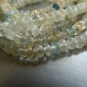 Multi Aquamarine Rondelle Smooth 5mm Beads- 6in Strand Gemstone -jewelry Making- Craft Natural Beads Multi Aquamarine Rondelle Smooth 5mm Beads- 6in Strand Gemstone -jewelry Making- Craft Natural Beads