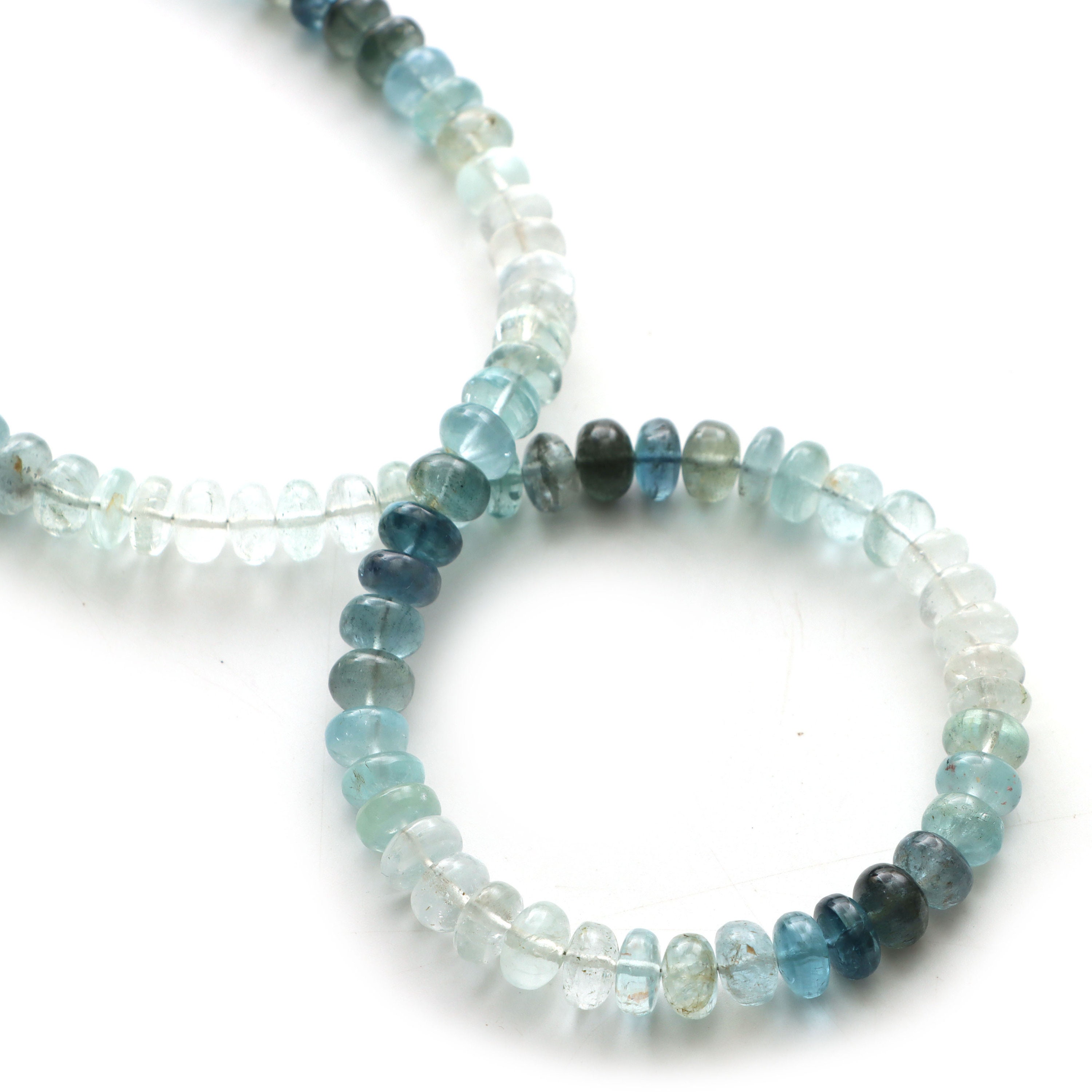 Multi Aquamarine Smooth Rondelle Beads, 8 Mm, Aquamarine Jewelry Making Beads, Smooth Aquamarine Beads, 18 Inches Strand, Price Per Strand
